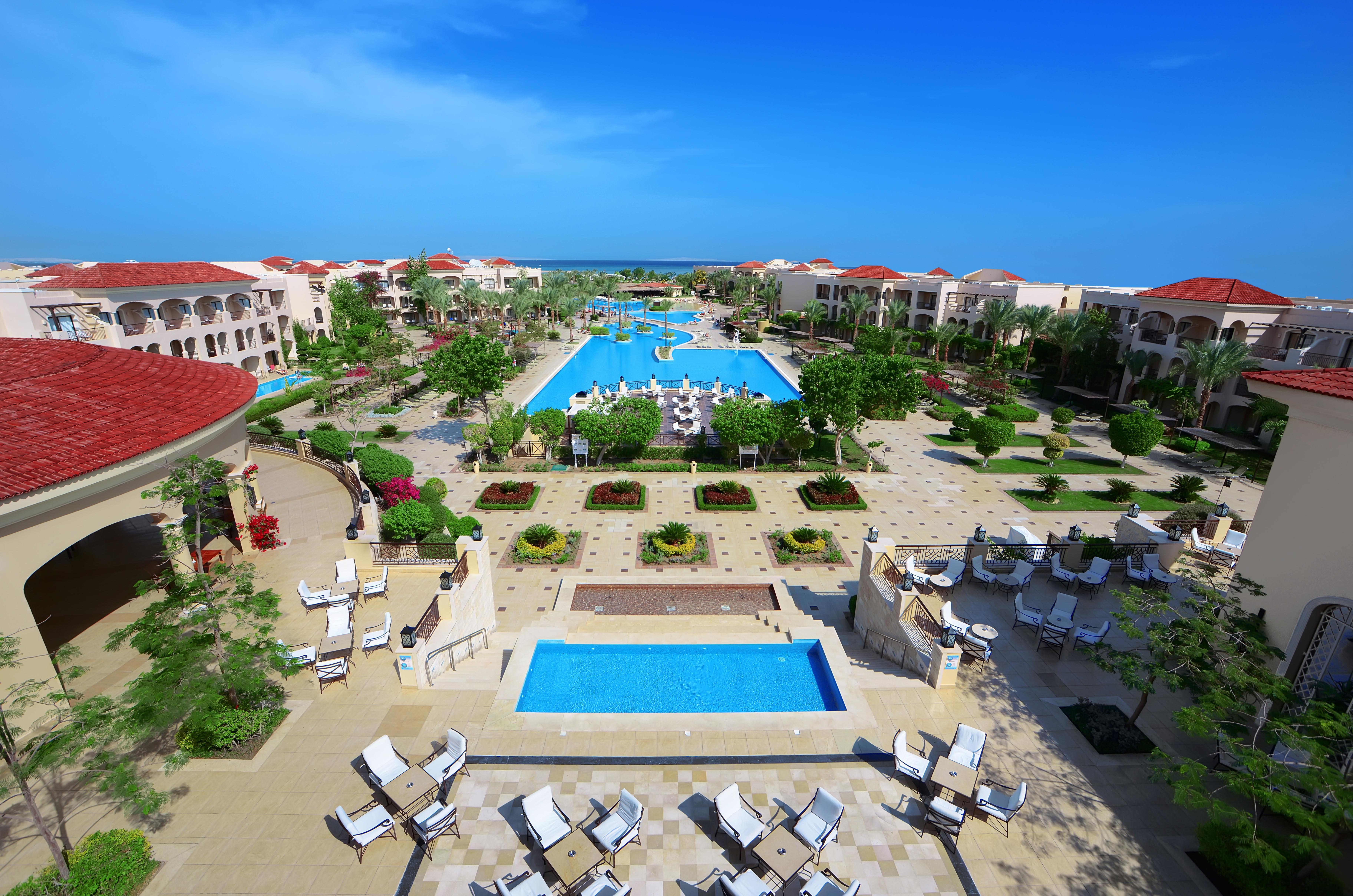 Jaz Aquamarine Resort Hurghada Esterno foto Aerial view of the resort